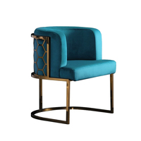 Chaises de salle à manger en velours rose, en métal doré, pour Restaurant, café, prix d'usine, vente en gros