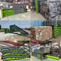 Compacteur horizontal d'occasion pour bouteilles PET, tapis, carton, papier usagé, machine à balles pour bouteilles en plastique