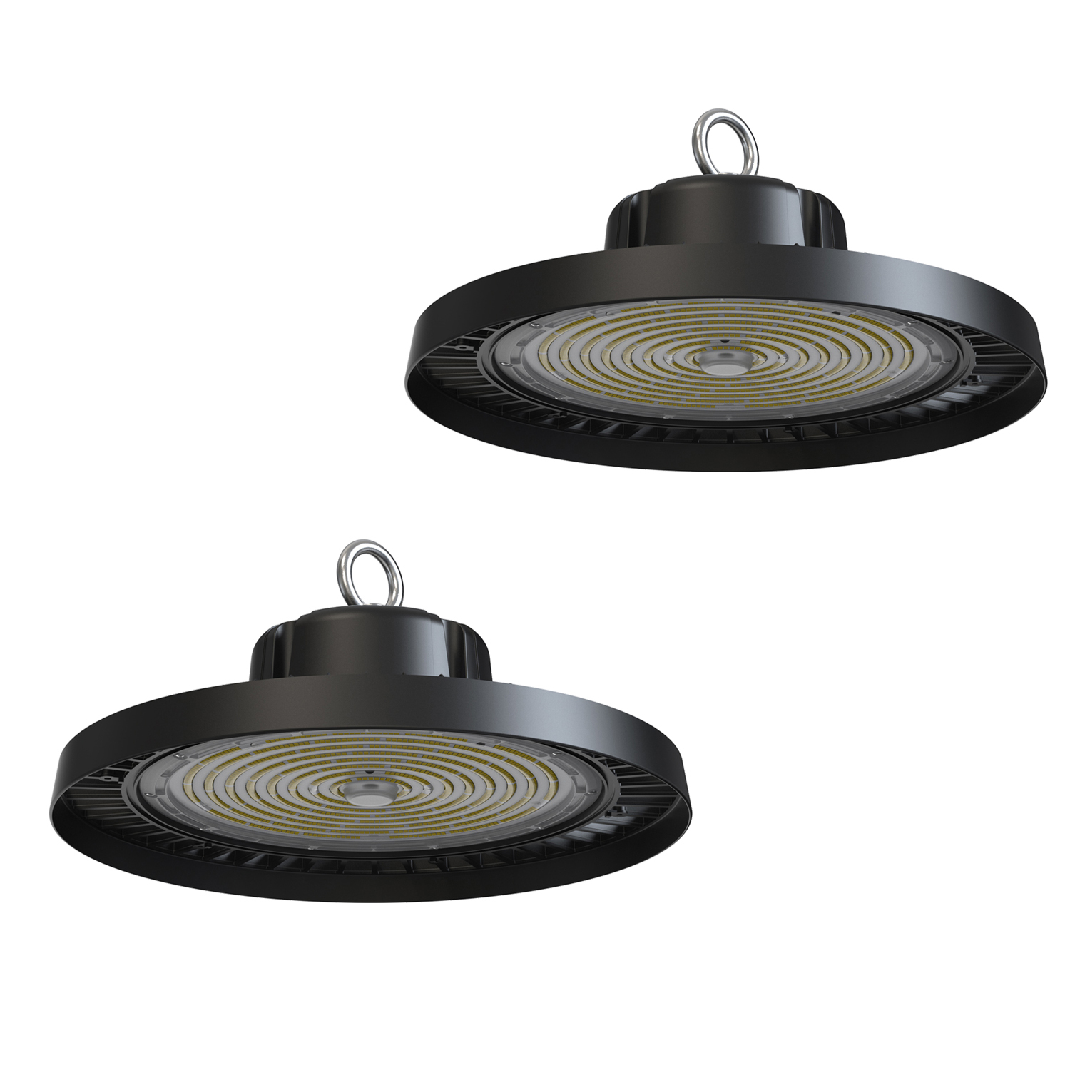 Super Bright 22500lm 150W LED UFO Highbay Fixture IP65 Workshop Indoor Ceiling Mounted 1-10V Dimmable LED UFO High Bay Lamps