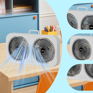 Quạt hai đầu gắn tường PP + Quạt điện tử AC DC quạt dễ vận hành tốc độ cao 2 trong 1 quạt sạc di động - Product Image 4