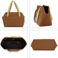 Sac fourre-tout en polyester personnalisé avec logo pour femme, sac à bandoulière portable vert aqua, sac à main multifonctionnel décontracté pour l'été et la plage