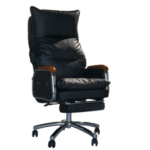 Boguan Gaming Chair High Back Reclining Office Chair With <b>Footrest</b> <b>Adjustable</b> Height Swivel Seat Black Leather Look - Product Image 5