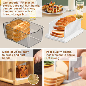 Rebanador de Pan Plegable Ajustable de Moda en Oferta con Caja para Pan para Hornear Pan/Panecillos/Tostadas en la Cocina - Product Image 5