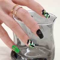Vente en gros autocollant décoratif nail art d'été 2D brillant autocollant de vernis à ongles à couverture complète avec emballage pour femmes
