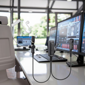 Écouteur à tube transparent acoustique mains libres écouteur talkie-walkie Radio bidirectionnelle avec micro PTT pour Motoro-la DP3400 - Product Image 4