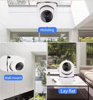 Caméra de sécurité WiFi 1080P sans fil pour intérieur, 360° °   Caméra de surveillance intelligente pour la maison, moniteur intelligent pour bébé et animal domestique