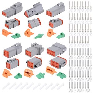 Kit connettore Deutsch DT, Kit connettori serie DT grigio da 104 pezzi, 1 Set(<span class=keywords><strong>2</strong></span>,3,4,6,8,12 Pin) spina connettore impermeabile DT con <span class=keywords><strong>35</strong></span> paia - Product Image 2