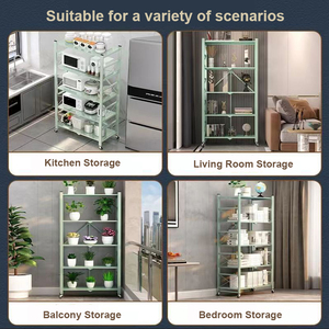 Estante de Almacenamiento Plegable Multiusos Tipo Piso, Sin Instalación, para <span class=keywords><strong>Cocina</strong></span> - Product Image 4