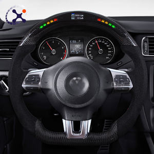 Kit de volante de coche de cuero de fibra de carbono Led apto para Volkswagen VW Golf 4 5 6 7 8 GTI <span class=keywords><strong>R</strong></span> <span class=keywords><strong>Line</strong></span> MK5 MK6 MK7 MK8 2015 2016 2017 - Product Image 6