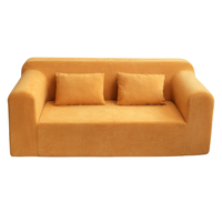 Canapé-lit confortable pour deux personnes, design moderne en velours