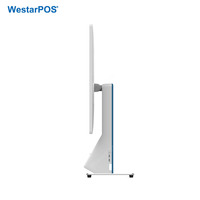 WestarPOS CRS001 Kiosco de Autoservicio de 24 Pulgadas con Base para Piso, Color Blanco, J6412, 8GB, 256GB