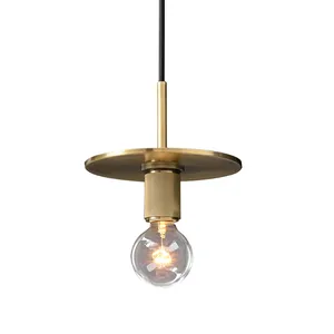 2023 Hot-selling Modern brass home kitchen bar linear pendant light Nordic style led chandelier hanging pendant light