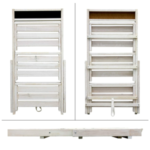 Estante para Plantas <span class=keywords><strong>de</strong></span> Madera Blanca Estilo Shabby Chic con Tablero <span class=keywords><strong>de</strong></span> Tiza y Diseño <span class=keywords><strong>de</strong></span> Flores, Durabilidad Duradera - Product Image 3