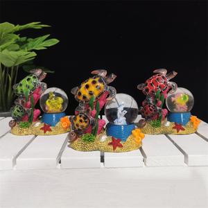 Commercio all'ingrosso personalizzato decorazione per la casa souvenir di turismo creativo 3D oggetti in resina cane palla di cristallo di neve - Product Image 3