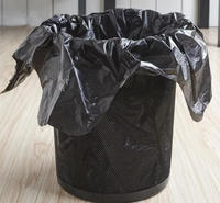 Sac en plastique noir imprimé en héliogravure, recyclable, avec poignée gilet, pour supermarchés et expositions