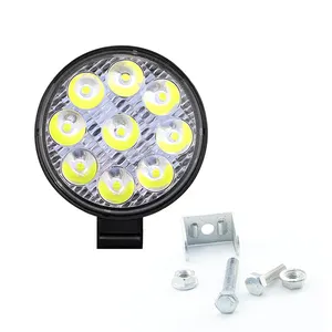 Round 3Inch 27W LED Work Light Floodlight LED Offroad Spot Lamp Work Light for Motorcycle Car Truck