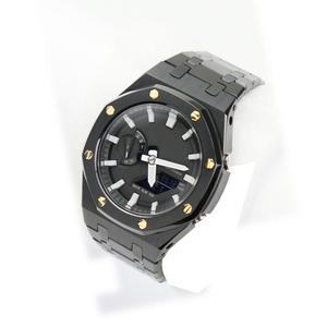 Montre de remplacement <span class=keywords><strong>Gshock</strong></span> GA2100 de haute qualité, boîtier en acier inoxydable noir avec bracelet 316L, nouvelle modification de couleur - Product Image 5