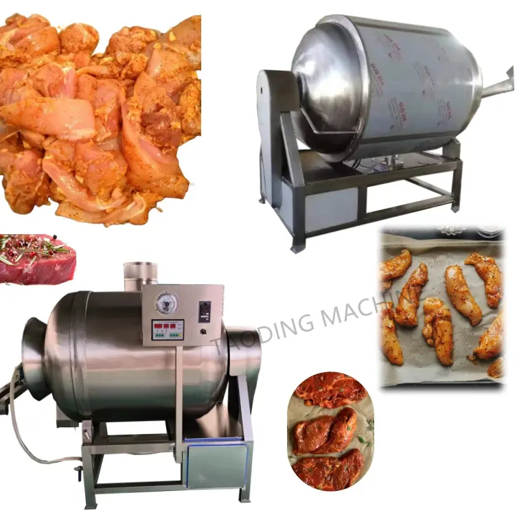 50L/100L/200L pork meat tumbler machine for Fried chicken meat tumbler marinator machine Vacuum food Salting marinating machine