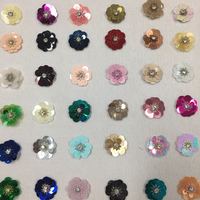 Perles de séparation en résine de luxe Design de fleurs Mode décorative Applique Patch Motif
