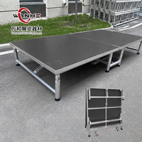 Plateforme de scène mobile modulaire en alliage d'aluminium avec installation rapide, podium pour événements musicaux en intérieur