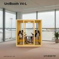 UNIBOOTH Cabines insonorisées multifonctionnelles durables, design moderne, espace de travail mobile, appartement, salle à manger, école, entrepôt