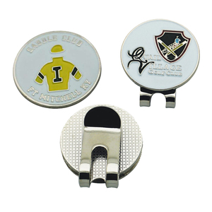 Marcador de pelota de golf y herramienta para divots magnética con clip para gorra, de metal en blanco para logotipo personalizado, al por mayor - Product Image 6
