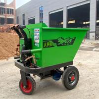 Carretilla Volquete Eléctrica Recargable de 3 Ruedas y 500 kg de Capacidad - Tolva de Cenizas con Batería y Empuje Manual para Construcción, Minería y Agricultura