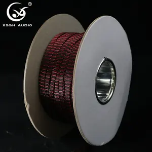 Tampas de tela de cabo, 6mm 8mm 12mm 15mm hifi diy, esmaltado, fio de cobre, nylon, tecido personalizado, mangas de proteção para cabo