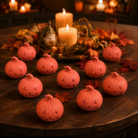 SIPKLR Ensemble de 10 mini décorations de citrouilles d'Halloween, parfait pour les centres de table, les travaux manuels et la décoration de fêtes à la maison