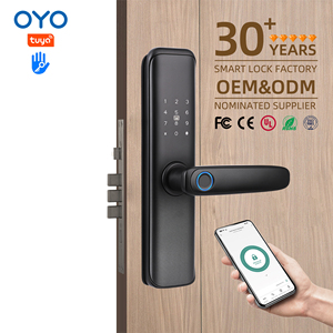 Cerradura de puerta biométrica sin llave con huella dactilar OYO, Cerradura Inteligente con WiFi Tuya, cerradura inteligente de aleación de aluminio para apartamento en casa - Product Image 1