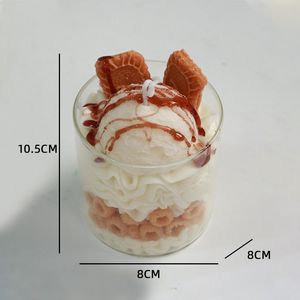 인기 있는 과일 디저트와 아이스크림의 맛을 담은 유리병과 주석 선물 상자가 있는 베스트셀러 향 소이 왁스 양초 - Product Image 4