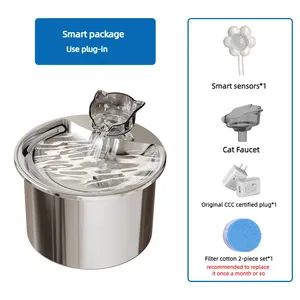 <span class=keywords><strong>Bebedero</strong></span> Automático para Perros y Gatos, de Acero Inoxidable, Ecológico, Portátil, con Filtro, <span class=keywords><strong>Grifo</strong></span> Inteligente, 2L, OEM - Product Image 6