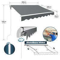 Auvents à cadre en aluminium en fer hydrofuge pour l'extérieur chaud Porte de protection solaire à manivelle avec matériau en polyester pour cours