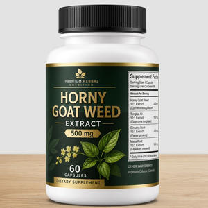 Extrait de Goat Weed amer 500 mg Complément alimentaire 60 capsules végétariennes Formule à base de plantes - Product Image 5