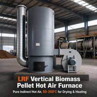 Verticale biomassa heteluchtoven, hoogrendements pellet-heteluchtbrander, automatische heteluchtgenerator voor het drogen van graan en voeder.