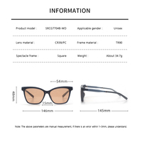 Nouvelles lunettes anti-lumière bleue TR90, monture optique, verres CR39 FL-41 marron, lunettes de sport pour femmes et hommes