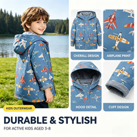 Großhandel Hochwertige Polyester Maßgefertigte Kinder-Regenjacke Wasserdicht mit Aufdruck für Mädchen Reisen Touren Outdoor Regenmantel