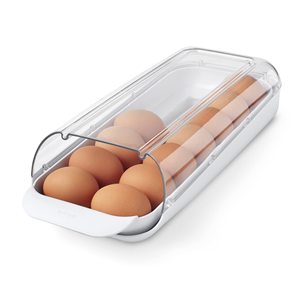 A0491 Egg Storage <b>Box</b> Automatic <b>Rolling</b> Egg <b>Box</b> Slide Design Fresh-Keeping <b>Box</b> With Transparent Lid Household - Product Image 1