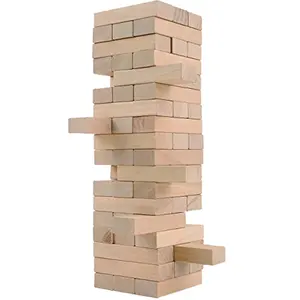 Diy模型建筑工艺品木塔木块堆叠游戏木块多人游戏