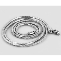 Taige vente en gros nouveau 0.9MM/1.2mm/1.5/2.0 diamètre largeur 316L acier inoxydable argent carré forme cubique serpent chaîne collier