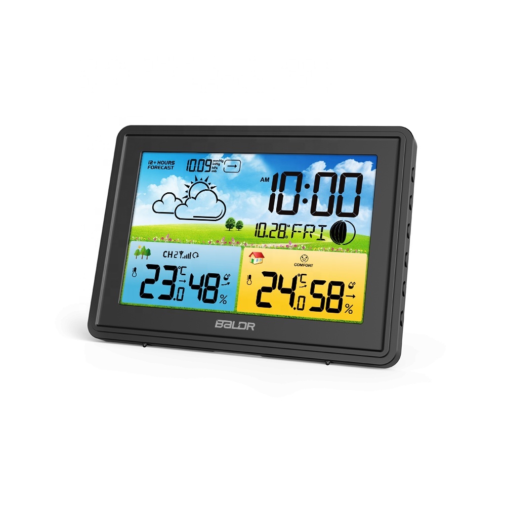 Цифровая метеостанция BALDR B0359 с дистанционным датчиком, настольные часы для дома и улицы, термометр, гигрометр с вилкой Стандарта Австралии