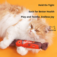 Jouet pour chat en forme de bonbon, oreiller pour chat avec papier froissé à la catnip, jouet résistant aux morsures pour l'auto-entretenissement des chatons