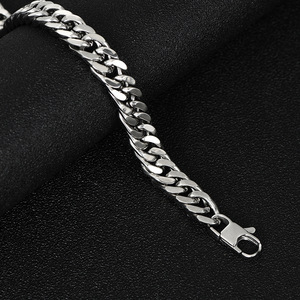 Pulsera de cadena cubana de acero inoxidable de 11 mm para hombre, hebilla cuadrada, regalo de joyería de moda - Product Image 3