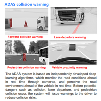 Sistema Automático de Frenado de Emergencia para Vehículos, Sistema de Prevención de Colisiones para Camiones AEBS con ADAS+DMS |   Solución de Seguridad para Flotas Retrofit