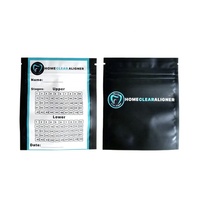 Sacs d'emballage transparents en mylar pour aligneurs de dents au design personnalisé Sacs d'emballage en mylar pour fil dentaire Pochette en plastique scellée sur 3 côtés