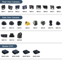 Monitor LCD Warna TFT 7 Inci 12V 24V dengan Input Video Kamera 4ch Quad View AHD CVBS untuk Mobil, Bus, dan Truk