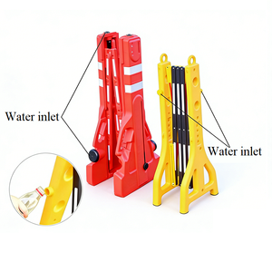 <span class=keywords><strong>Barrière</strong></span> en plastique rétractable, clôture portable <span class=keywords><strong>extensible</strong></span>, <span class=keywords><strong>barrière</strong></span> de circulation avec réflecteur pour l'extérieur - Product Image 2