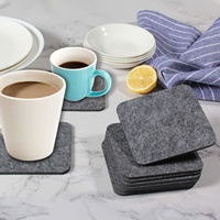 Ensemble de dessous de verres naturels, 8 pièces, Premium, en feutre absorbant, épais et Durable, avec support