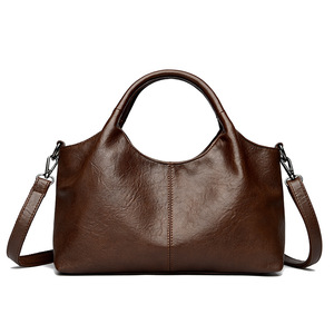 <b>Cross</b>-border Large-capacity Waterproof Portable Tote Bag Women's Newstyle commuter Handbag Chic Soft-leather Zipper Shoulder - Product Image 5