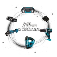 ATO 4 pièces batterie au Lithium perceuse électrique sans brosse perceuse à percussion clé à chocs meuleuse d'angle outil électrique sans fil ensemble combiné